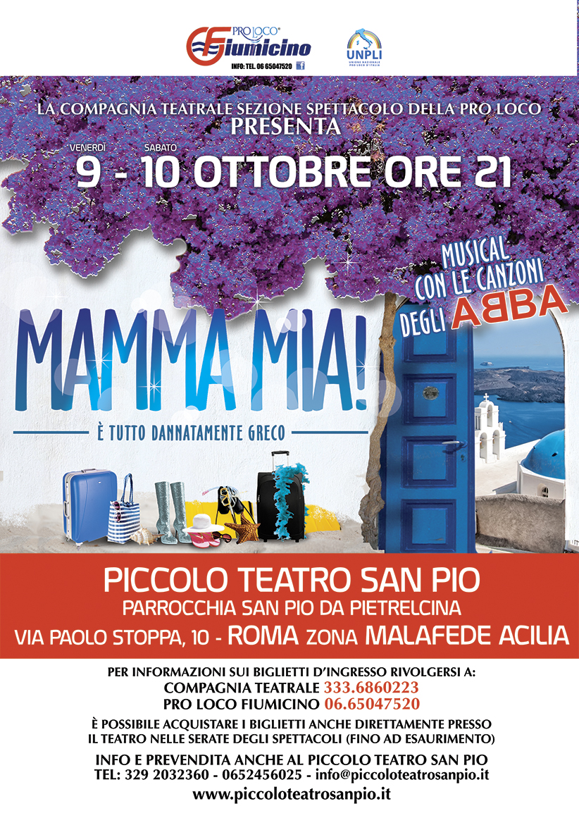 locandina Mamma mia Teatro S.Pio